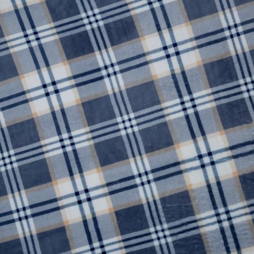 PU MEI Sherpa Blanket Queen Plaid Thick Bed Blanket, 80”*90” Super Soft Flannel Fuzzy Fleece Reversible Velvet Plush Warm Blanket for Couch (Blue White Check) - color: Blue White Check, size: 80"*90"