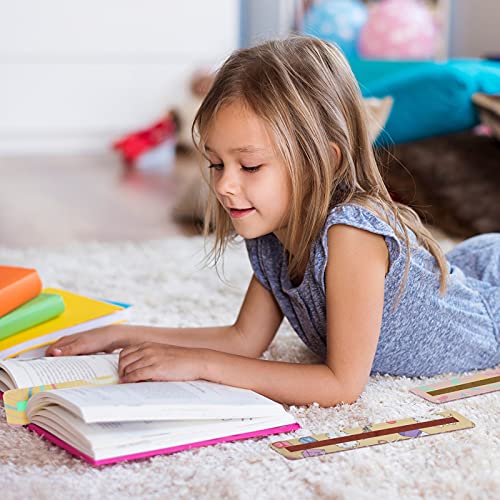 Censen 16 Pieces Guided Reading Highlight Strips for Student,Cute Style | Highlight Bookmarks Help with Dyslexia, Line Readers for Students, Ruler Tool, Sentence Tracker, for Back to School Supply - style: Cute Style