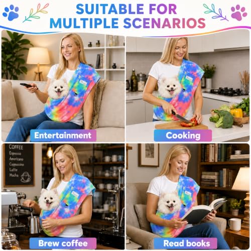 Cat Sling Carrier & Pet Sling for Small Dogs & Cats 3-14 lbs (Fruits) - color: Fruits
