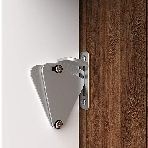 WINSOON Barn Door Lock Hardware Stainless Steel, Sliver | Sliding Privacy Latch for Barn door Closet Shed Pocket Doors Wood Gates