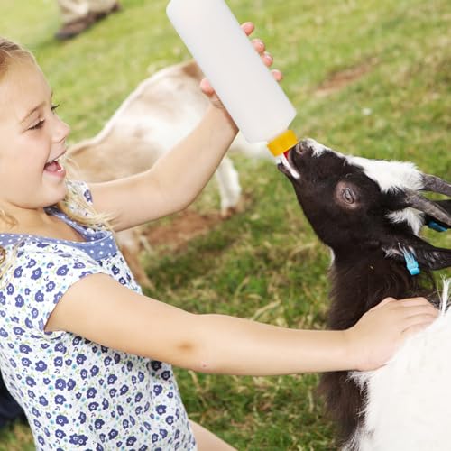 VOSAREA 1 Set Goat Feeding Bottles 400ml Plastic Lamb Milk Bottles Livestock Nursing for Farm Use