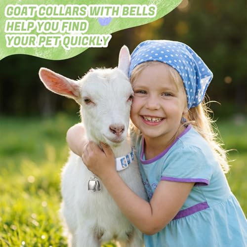 10 Pack Floral Goat Collars Adjustable Grazing Collar with Copper Bells | Anti-Lost Loud Bronze Bell for Farm Animals Sheep Cows Goats Accessories - color: 10 Pack