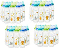 Classic Prints Polypropylene Bottles for Baby, Infant and Newborn - Blue/Green/Teal, 8 Ounce (Pack of 48) - size: 1 Count (Pack of 48)