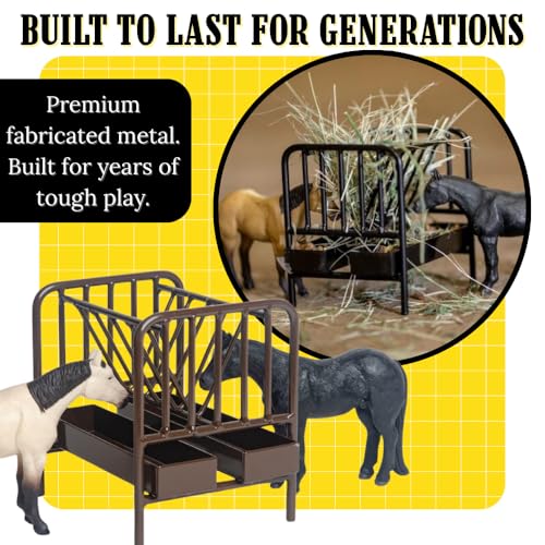 Little Buster Toys Pasture Horse Feeder - Brown