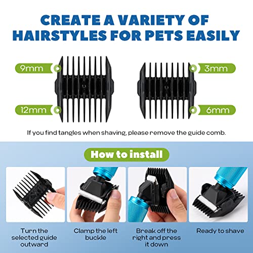 Pet Grooming Clippers 200W, Stepless Speed Control & Low Noise< 50db - size: 200W