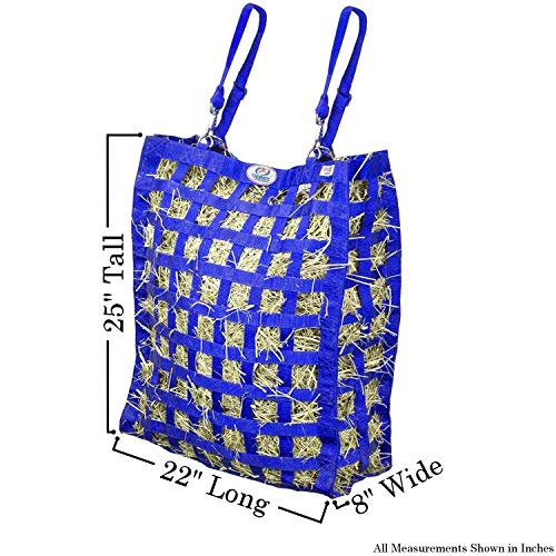 Derby Originals Superior Slow Feeder Horse Hay Bag with Super Tough Bottom and 1 Year Warranty - color: Royal Blue