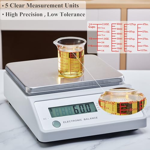 Ackers BORO3.3 2 oz Glass Measuring Cups with V-Shaped Spout, 2 Pack | 5-60 ml range with printed fl oz, tsp, tbsp and cup scales on 3.3 borosilicate glass for kitchen and bar prep - size: 60 ML (2 Oz)-Pack of 2