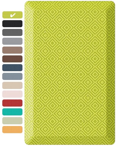 Ophanie Kitchen mats for Floor, 3/4 inch Thick, Kitchen Rugs, 20x48 Anti Fatigue Standing Cushioned Mat,Waterproof,Comfort Ergonomic mat for Office, Home,Sink with 99+ Pairs of Anti-Slip Bottom Ridges - color: Green, size: 20"L x 48"W x 0.8"Th