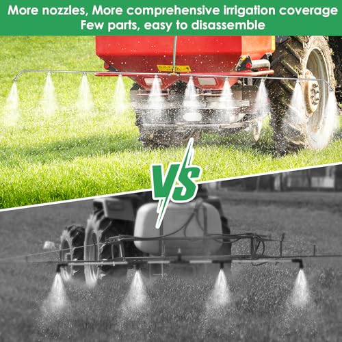 10 Nozzles Metal Sprayer Boom Wand with 3/8 Inch Brass Barb, Spray Wand, Up To 55.1 Inches Long, Suitable For Watering Large Areas In Gardens, Farms