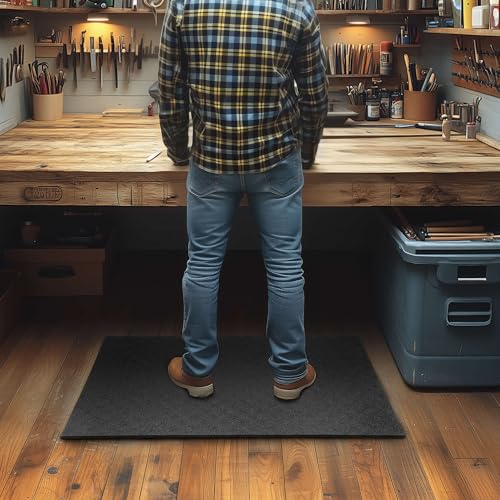 Mohawk Home Heavy Duty Rubber Stall Mat - Gym Floor- Under Dog Crate - All Purpose Utility 2'x3' - 1/2" Thick - Solid Texture - size: 2' x 3' (Rectangular)