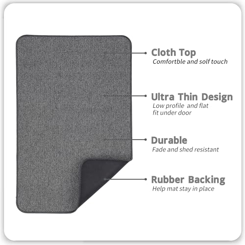 Bath Mat,Ultra Thin Bathroom Rugs,Rubber Bath Mats for Bathroom,No Slip Bath Rug,Quick Dry,Machine Washable,Low Pile,Absorbent,Shower Outside,Sink,Home Decor Accessories.Dark Grey,1'8"x2'8"(20x32inch) - color: Dark Grey, size: 1'8" X 2'8" (Rectangular)