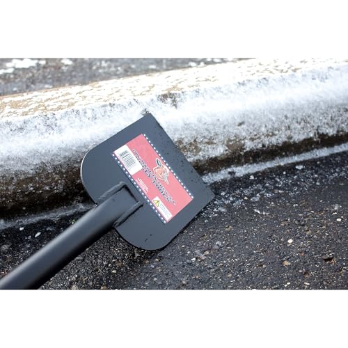 Bully Tools Heavy Duty Ice Scraper - 11-Gauge All Steel Sidewalk Chopper with Extra Long Handle for Thick Snow Removal - Floor Scraper Tool, Flat Head for Snow Clearing - 100% Made in the USA, 58-Inch
