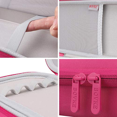BOVKE Stethoscope Case for 3M Littmann Classic III Monitoring, Lightweight II S.E, Cardiology IV Diagnostic, MDF Acoustica Stethoscopes, Extra Room for Nurse Essentials and Medical Supplies, Raspberry - color: Raspberry