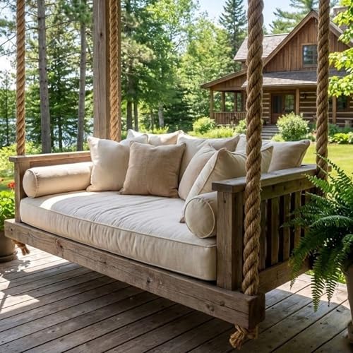 Natural Jute Rope Thick Hemp Rope (1.5 Inch x 20 Feet) Twisted Manila for Deck Railings, Swing Bed, Tug of War, Docks, Nautical, Decorating - size: 1.5 Inch x 20 Feet