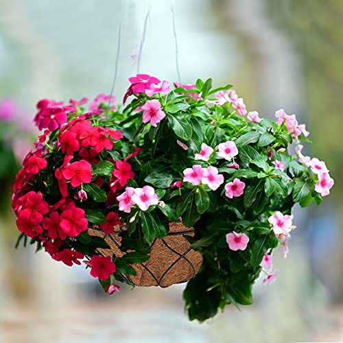 Coconut Hanging Basket Liners, 24 inch Foldable Coco Fiber Pads for 16/14/12 inch Hanging Planter Basket, Natural Coco Planter Basket Liners Replacement for Flowers/Vegetables (Round) - color: 24inch-round