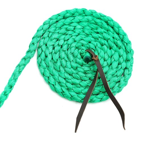 Jeffers Equine Braided Mule Tape Halter with 10' Detachable Lead Rope Set for Horses, 14 to 18 Hands - Stylish Design with Adjustable Poll Strap, Easy to Use Western Tack - Green - color: Green