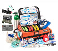 Scherber Fully-Stocked Premium First Responder Bag | HSA/FSA Approved | Large Pro EMT/EMS Trauma, Bleeding & Oxygen Medical Kit | CAT Tourniquet, HyFin Chest Seal & 260+ First Aid Supplies (Orange) - color: Orange