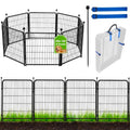ADAVIN 48 in(H) Garden Fence Panels, 8 Panels Total 17.7 Ft(L), Heavy Duty Iron Metal Animal Barrier Fence, Fencing for Flowers Beds, Camping Fence, No Dig Garden Border Fencing for Yard（No Gate） - size: 8panels-48in(H)×17.7ft(L) no door