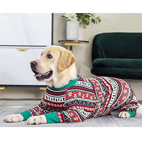 Dog Surgery Recovery Suit Female Male for Dogs After Surgery Medium Large Dogs Onesie Dog Pajamas Pjs Clothes (Christmas red, 30 (Chest 29.92 in | Backlength 19.69 in)) - color: Christmas red, size: 30 (Chest 29.92 in | Backlength 19.69 in)