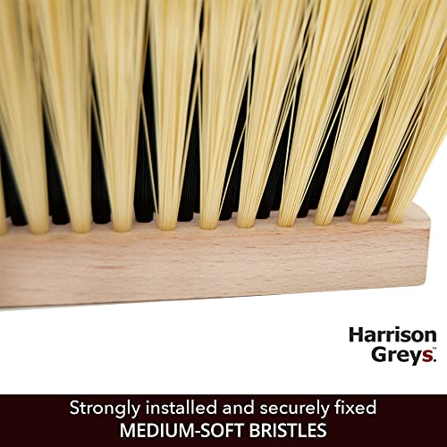 Cleaning Brush, 14.2'' Hand Broom with Medium-Soft Bristles, Wooden Handle, Multi-Purpose Dusting Brush for Home and Professional Use - size: 14.2"