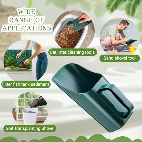 3 Pack Plastic Garden Scoop Soil Sifter Cultivation Potting Scoop Garden Tool Bucket Hand Shovel for Digging Up or Transporting Scoops of Soil for Flower, Vegetable, Plants Care