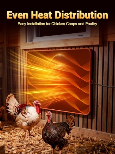 Ficuswin Brooder Heater for 20 Chicks, Chicken Heating Brooder Plate with 3 Adjustable Temp Settings, Safe Coop Heater for Poultry Cage Warmer, 16"x10" Energy Efficient Radiant Heat Pad(ETL Compliant)