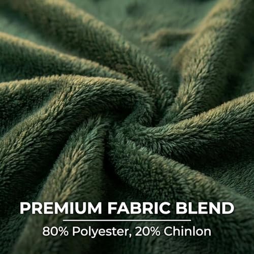FashGudim Mens Hooded Robe Plush Shawl Collar Kimono Bathrobe Soft Warm Flannel Fleece Spa Robes House Coat Pajamas - color: Army Green, size: Small-Medium