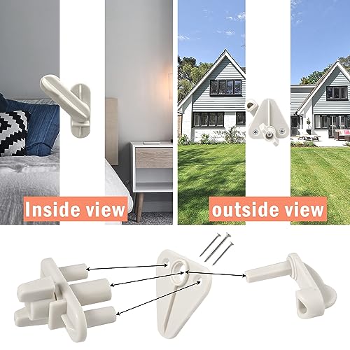 NQEUEPN Pontoon Gate Latch Replacement Kit, 4pcs Pontoon Gate Latch Fits 1-1.25 inch Square Frames Boat Door Latches Fits Left and Right Hinged Doors Includes Hardware | Pontoon Gate Latch Fits 1-1.25 inch Square Frames Boat Door Latches Fits Left and Rig