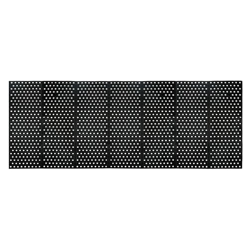 tonchean Rubber Floor Mat with Drainage Holes 83x36x0.4in Anti-Fatigue Mat | Commercial Rubber Mat with Non-Slip Backing Heavy Duty Drainage Floor Mats for Commercial Restaurant Kitchen Bar Use Wet Area