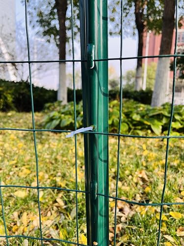 5 Feet (57.8") Metal Fence Post Green, Pack of 10, for 48 Inch High Garden Welded Wire Fence U-Channel Steel Garden Post - color: Green, size: 5',10 PCS