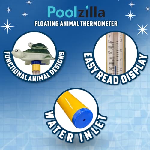 Floating Turtle Thermometer - Pools, Spas, Hottubs, & Aquariums | Floating Turtle Thermometer for Pools, Spas, Hottubs, & Aquariums - Shatter Resistant - color: Turtle