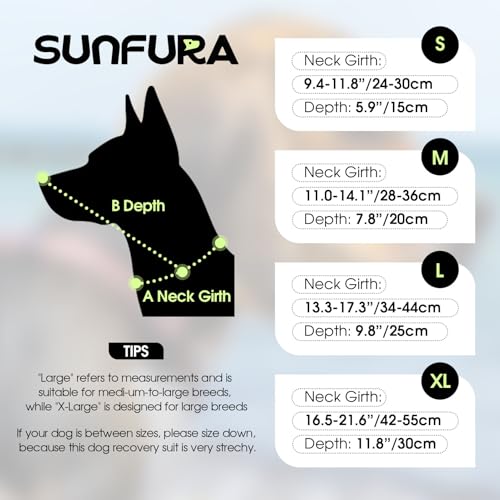 Soft Cone, Large Dog Cone Alternative for Recovery, Black - color: Black, size: Large