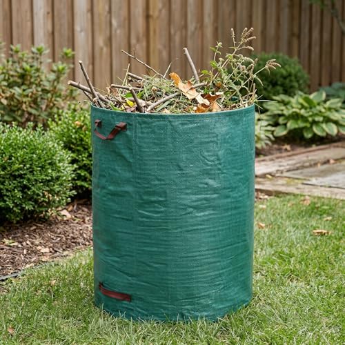 Gardzen 3 Pack 72 Gallon Garden Waste Bags Reusable Heavy Duty | Gardening Bags for Lawn, Pool and Yard Cleanup, Reusable Leaf Waste Bags for Leaves, Grass Clippings and Outdoor Debris - size: 3 Count (Pack of 1)