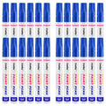 Blue Paint Markers, 24 Pack Oil-Based Waterproof Quick Dry Permanent Paint Pen Set for Rocks Painting, Wood, Fabric, Plastic, Canvas, Glass, Mugs, Metal, Tire, Stone, DIY Craft - color: Blue