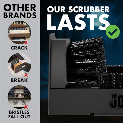 JobSite Midnight Black Boot Scrubber - The Original Shoe Scraper Brush - Mounting Shoe Cleaner - Sasquatch Strong - color: Midnight Black - 1 Pack, size: 1 Pack