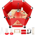 Chicks Brooder Box for Chicken Starter Kit–Includes Heat Lamp, Chick Feeder and Waterer Set, Perch & Sawdust for Up to 30 Baby Chicks, Ducklings & Quail–Complete Poultry Brooder Set
