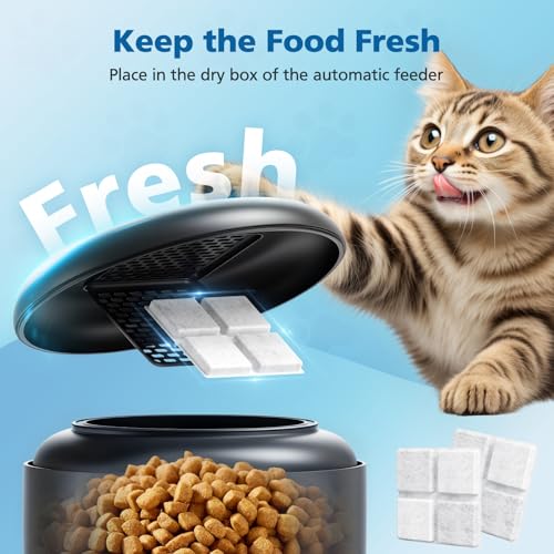24 Pack Pet Food Desiccant Bags for Petlibro Automatic Cat dog Feeders | Keep Pet Food Dry and Fresh, for Model PLAF001, PLAF101, PLAF005, PLAF006, PLAF103, PLAF203 - color: White-24 Pack