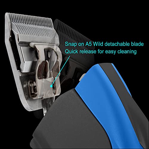 FURZONE Detachable Blade - Size 5FW Wide Blade 1/4", Made of Extra Durable Japanese Steel, Compatible with Most Andis, Oster, Wahl A5 Clippers - size: 5FW