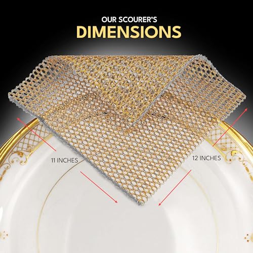 Non-Scratch Dish Scrubbers (3 Pcs) — Outlasts 7+ Sponges, Stays Odor-Free | Replace Smelly Kitchen Sponges | Non-Absorbent Mesh | Safe on Non-Stick, Cast Iron, Glass | Made in Korea Since 2012 | Odor-resistant mesh, quick-drying, safe for coated cookware,