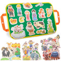 CHEFAN Felt/Flannel Board Story Set of 4, PRECUT Felt Pieces for Preschool Toddlers, Stone Soup, The Three Billy Goats Gruff, Jack and Beanstalk, The Boy Who Cried Wolf - color: The Three Billy Goats Gruff&3 Other Stories