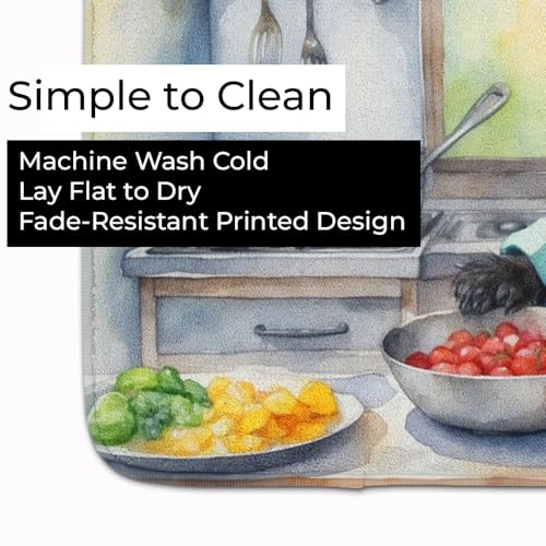 Caroline's Treasures Affenpinscher The Chef Memory Foam Kitchen Mat Machine Washable Anti-Fatigue Mat Cushion Comfort Bath Mat or Kitchen Rug - color: Affenpinscher 6179