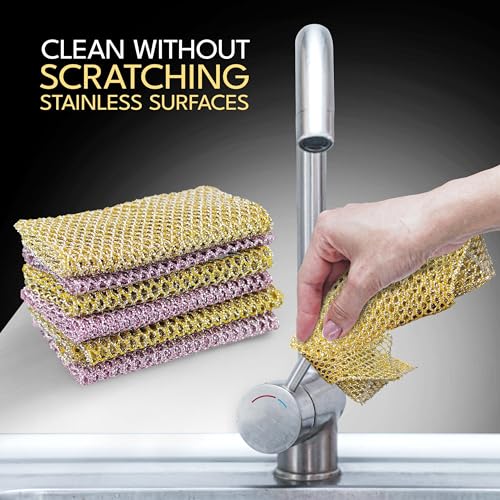 Non-Scratch Dish Scrubbers (24 Pcs) — Outlasts 7+ Sponges, Stays Odor-Free | Replace Smelly Kitchen Sponges | Non-Absorbent Mesh | Safe on Non-Stick, Cast Iron, Glass | Made in Korea Since 2012 - color: Value 12pk (24 Pcs)