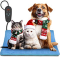 PETNF Pet Heating Pad Temperature Adjustment Anti-bite Puppy with Timer Cat Heating Pad Indoor Waterproof Pet Warming Pad Electric Heated Bed Mat Dog - color: Blue, size: XL: 35.5'' x 23.6''