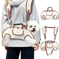 Hands Free Dog Backpack Carrier for Small Dogs Shoulder Sling Backpack | (M, 8.8-14.3lbs), Yorkie Carrier Backpack, Dog Lift Harness, Portable Breathable Pet Carrier Backpack, for Small Animals