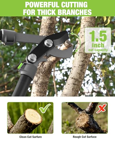 WORKPRO Extendable Bypass Lopper for Gardening, 25-37" Branch Cutter | Heavy Duty Pruning Shear, SK5 Blade, 1.5" Cutting Capacity, Gear System, Comfort Handle, for Tree Trimming - size: 1PC- 25"-37" Lopper