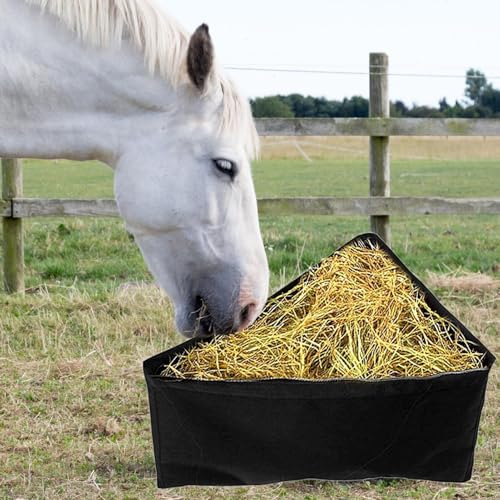 Feed Bags for Horses - Portable Heavy Duty - Sheep Slow Feed Hay Bag,for Goat Sheep Cattle Cow Bunny Chicken Livestock Stall Barn Trailer Storage