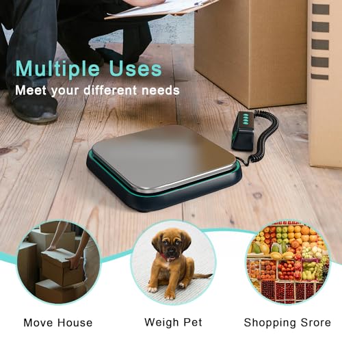 GRAM PRES Digital Shipping Scale, 86 lbs/0.1oz Highly Accurate Postal Scale | for packages with Hold/Tare/Separate LCD Display，Stainless Steel Postage Scale，Package Scale for Small Business, Mail Scale