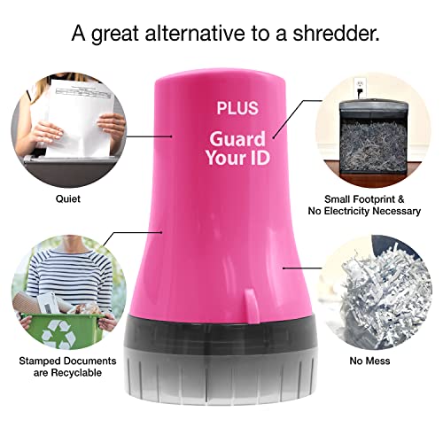 Guard Your ID Wide Identity Theft Protection Roller Stamp, 3-Pack for Mail - color: Pink, size: Wide 3-Pack