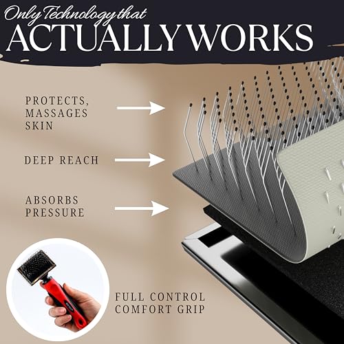 Tiny Slicker Brush for Dogs - Protected Pins for Extra Comfort - 1 inch Pins for Easy Detangling for Long Hair Dog, Cats, Doodle, Goldendoodle - size: Tiny Bruh