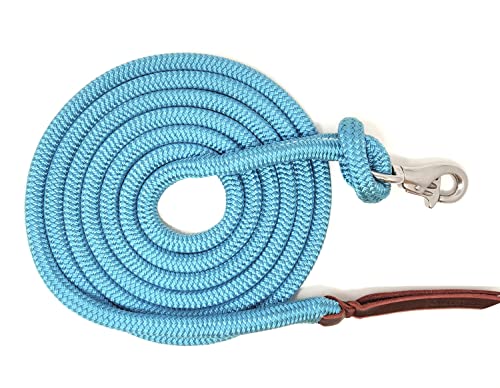 14FT Lead Rope with SS Snap - color: Ice Blue, size: 14 FT